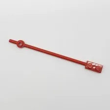 Lego Prototype Red 12L Bar with 1x2 Plate End Hollow Stud 1x1 Error Test Piece