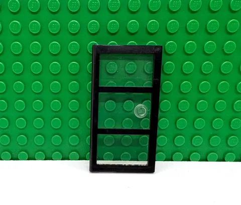 Lego 1 Black 1x4x6 with Bars and Glass Door NEW