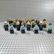 LEGO Police Minifigure Lot of 16 Officers Custom Swamp Marsh Ranger Crew