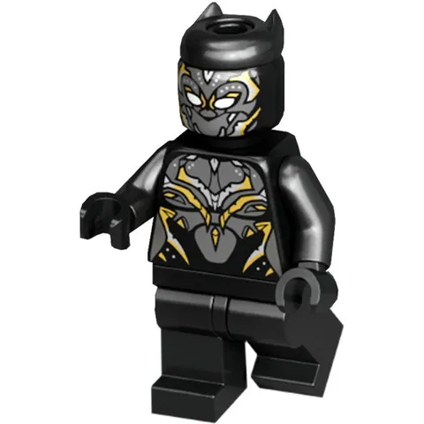 LEGO Black Panther Shuri Minifigure, New, Genuine, w/ Alternate Head and Hair