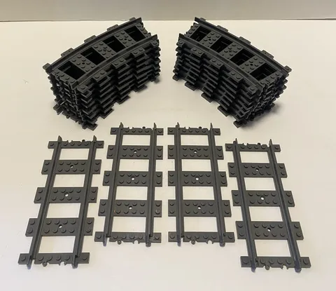 Lego Train Track 53400 Curve x 16 53401 Straight x 4 Oval Shape Layout 