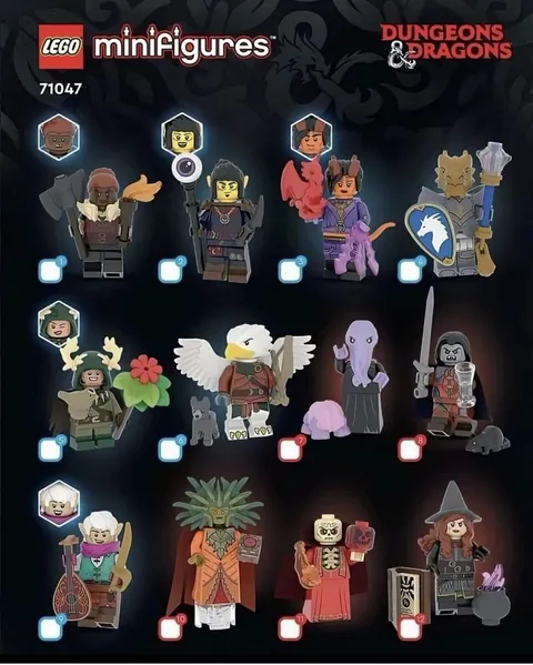 LEGO 71047 Dungeons and Dragons D&D Minifigures Complete set of 12 New In Boxes