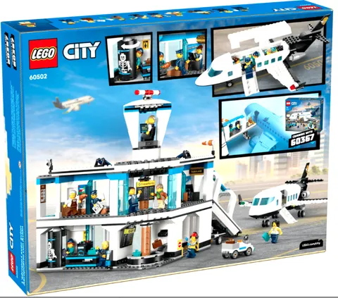 Lego City Airport With Plane 60502 New In Box 9 Minifigs