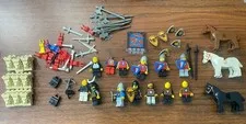 Vintage Lego Castle Knights Minifigure & Parts LOT - Authentic LEGO