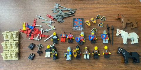 Vintage Lego Castle Knights Minifigure & Parts LOT - Authentic LEGO