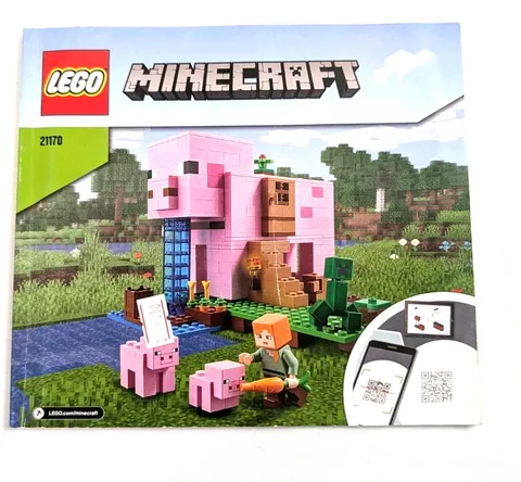 LEGO Minecraft 21170 The Pig House Manual "Only" No Bricks