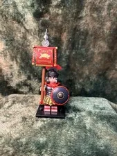 1x 54mm MINI NOVEL STANDARD BEARER 10th LEGION + 1x Banner on Genuine LEGO Base