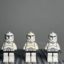 LEGO Phase 1 Clone Trooper Minifigure sw0442 75000 Star Wars CMF Lot Of 3 1B
