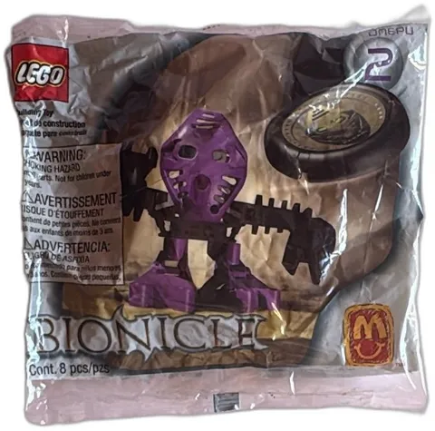 2001 LEGO Bionicle Purple McDonalds Tohunga Promotional Polybag Sealed