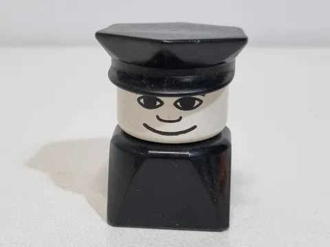 Difficult Police Figure Interlego AG Lego AIS Duplo 1977 Hotel Legoville 524