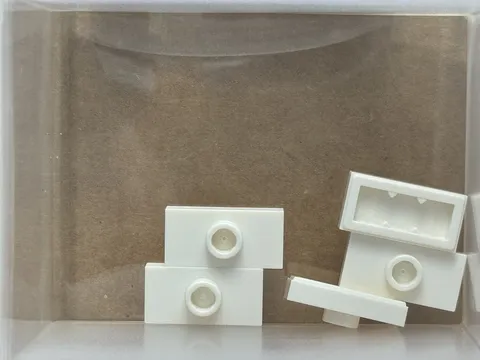 LEGO Parts - White Plate 1 x 2 with 1 Stud (Jumper) - No 15573 - QTY 5