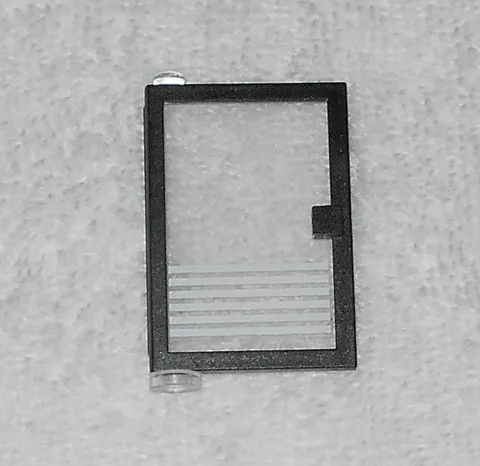 LEGO Police - Black Left Door w/ 6 Stripes Fixed Glass - 73436c01pb07 From 6540