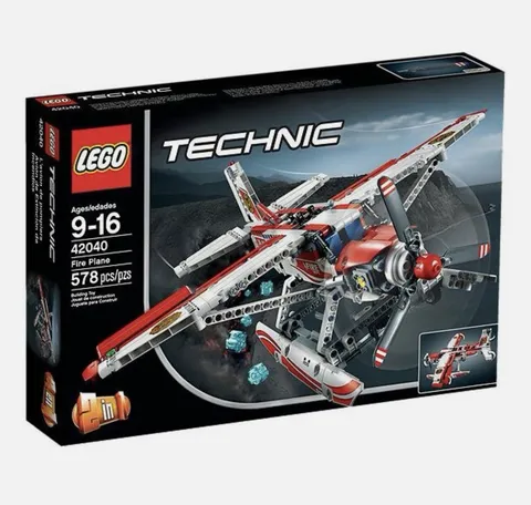LEGO TECHNIC: 2-in-1 Fire Plane Set 42040 Retired New Sealed 578 Pieces