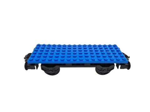 Lego® 9V RC TRAIN Railway Waggon Carriage Full Plate with Axes WAGON CAR BLUE
