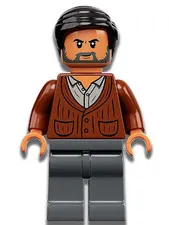Dr. Henry Wu - Reddish Brown Cardigan - Used LEGO