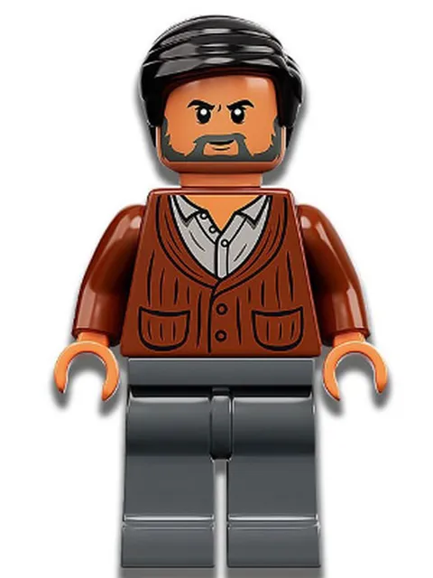 Dr. Henry Wu - Reddish Brown Cardigan - Used LEGO