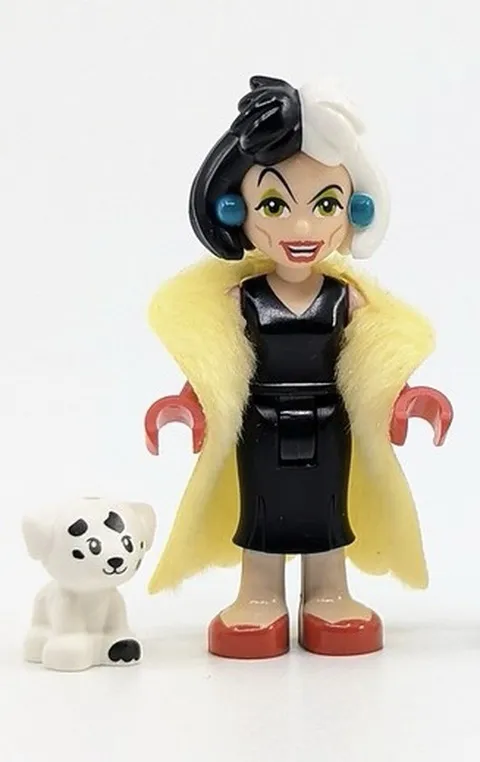 LEGO Disney Minifig dis180 - Cruella De Vil - Mini Doll 6d with Dalmatian
