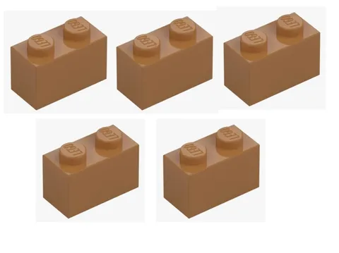 LEGO ® 5x brick 1x2 medium nougat brick 3004 4569382 beige brown brick