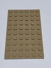 LEGO Plate Dark Tan ● 6 X 10 ● #  3033 ● QTY 1