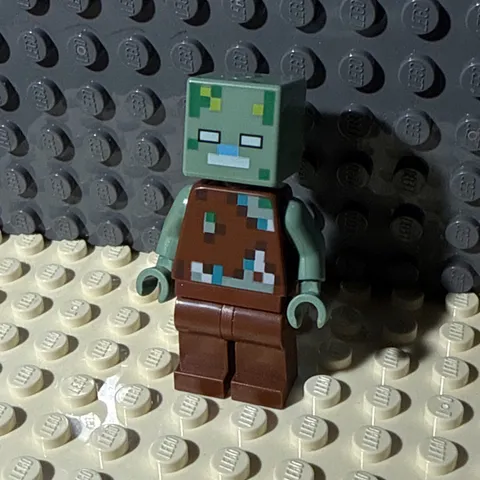 Lego Drowned Zombie Minifigure Minecraft min088