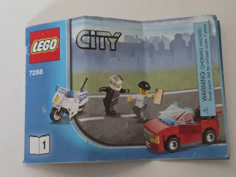 Lego City Set 7288 Mobile Police Unit Instruction Manual Booklet 1