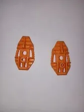 2 Bionicle Lego Orange Leg Upper Section Cover 2 pieces 53566 Piraka style