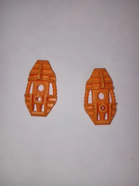 2 Bionicle Lego Orange Leg Upper Section Cover 2 pieces 53566 Piraka style