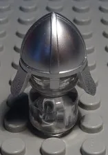 Lego Figure Accessories Knight Helmet Metallic Silver