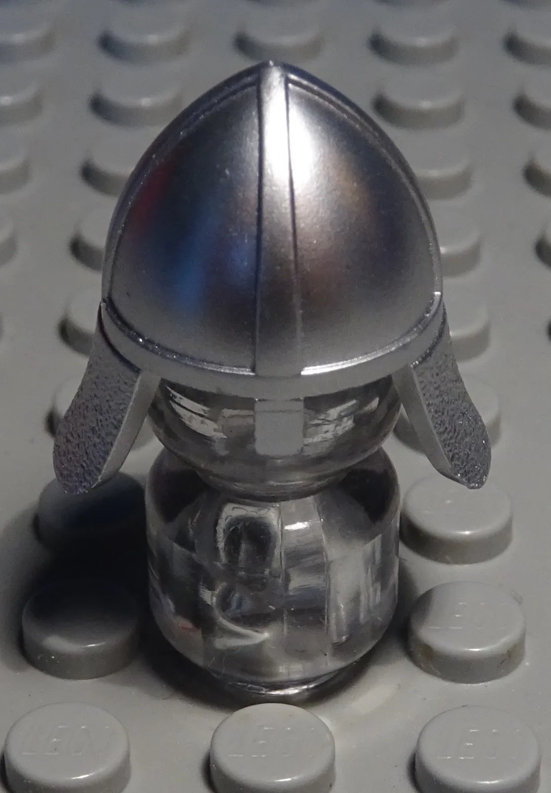 Lego Figure Accessories Knight Helmet Metallic Silver