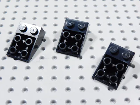 LEGO Lot of 3 Black 3x2 Inverted Slopes Bricks BH