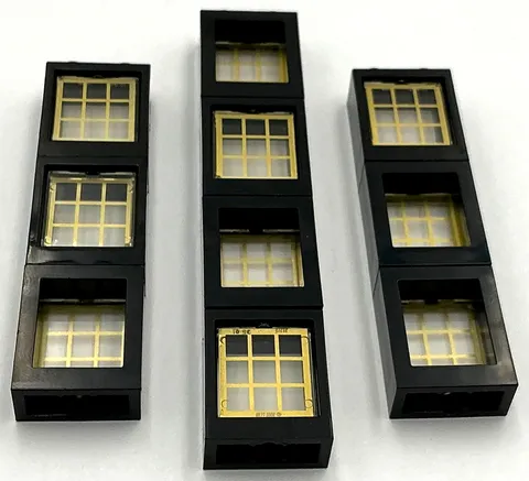 Lego 10 New Black Windows 1 x 2 x 2 Flat Front Town City Gold Lattice
