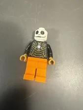 LEGO Custom Skull Skeleton Iron Man Style Minifigure Black Gold Orange Tech Suit