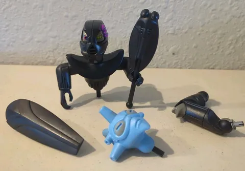 LEGO Galidor Parts Lot - Gorm Head/Torso, Shields, Arm & Nepol Head