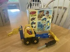 VTG 1994 Duplo Toolo Bulldozer Crane Set #2910 in Original Box (READ Description
