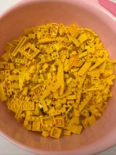 LEGO Various Shades of Yellow & Gold Assorted Bricks Pieces 1 lb 15.7 oz bag
