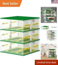 Versatile 3-Layer Display Case for Sport AutoCars - Perfect for Young Builders