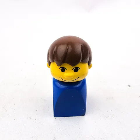 Vintage Lego Basic Figure Finger Puppet Male Blue mini 1980s Replacement PArt