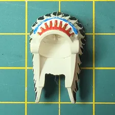 LEGO Minifigure Headgear White Feathered Headdress Plastic 1 Piece  L0501
