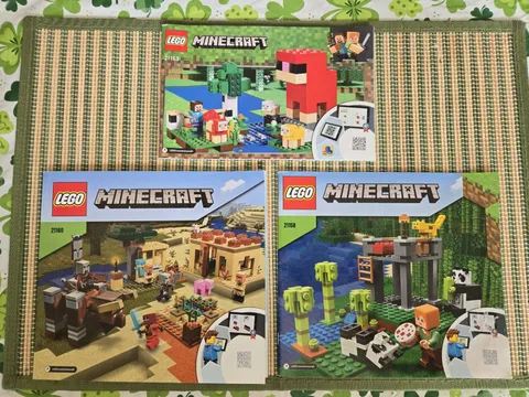 Minecraft Lego Book Lot Instructions 21153 21160 21158