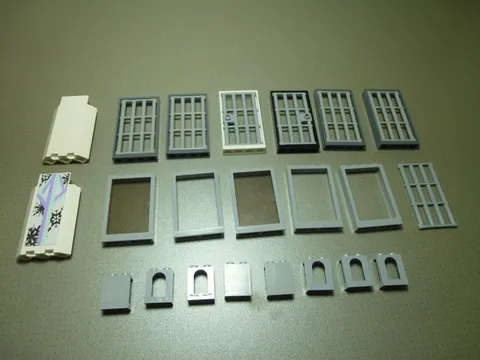Lego Windows & Doors Small Bundle Police Prison Jail Castle Cell Pieces