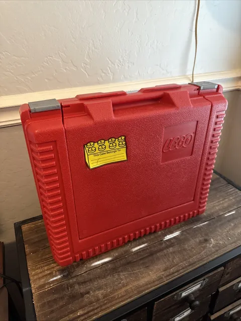 Vintage LEGO 1984 Red Plastic Storage Carrying Case Excellent Unbroken Clean