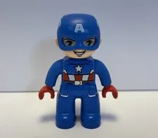 Lego Duplo Building Block Figure Replacement DC Comics CAPTAIN AMERICA