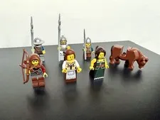 LEGO Fantasy Medieval Knights w/ Maidens Minifigures Lot of 6 and a cow