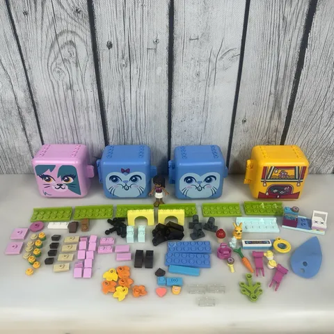 4 Lego Friends Cubes Pieces And Parts - NOT Complete