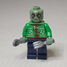 LEGO Drax minifigure featuring a holiday sweater Guardians of the Galaxy
