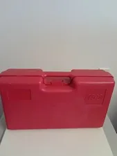 Vintage Lego Large Red Storage Carrying Case 16 x 1o x 5 Inches