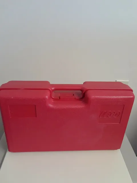 Vintage Lego Large Red Storage Carrying Case 16 x 1o x 5 Inches