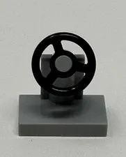 LEGO VEHICLE STEERING STAND Black Wheel #3829