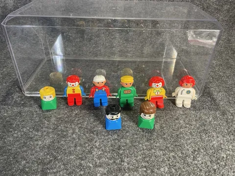 LEGO DUPLO Figure Lot Of 9 People Minifigures Mixed Outfit EUC Vintage