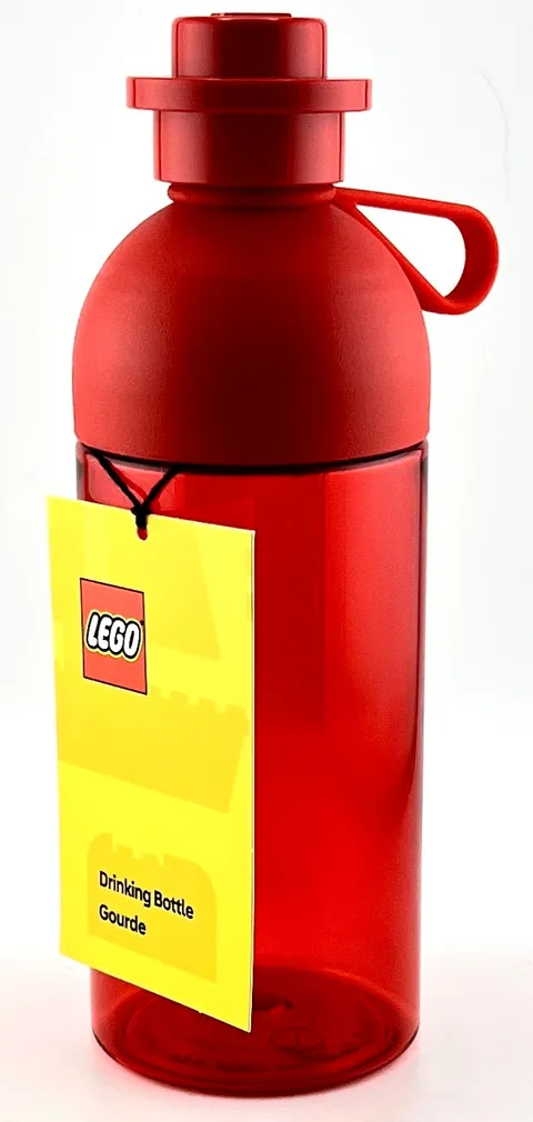 NWT Lego Red Transparent Drinks Water Hydration Bottle 17oz 500 ml